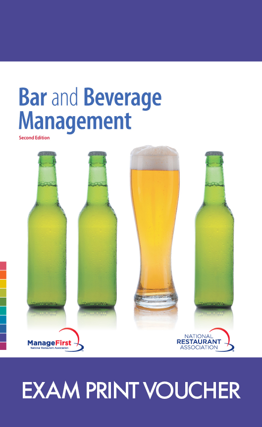 click to see details for ManFirst: Bar and Beverage Mgmt Exam Voucher, 2E